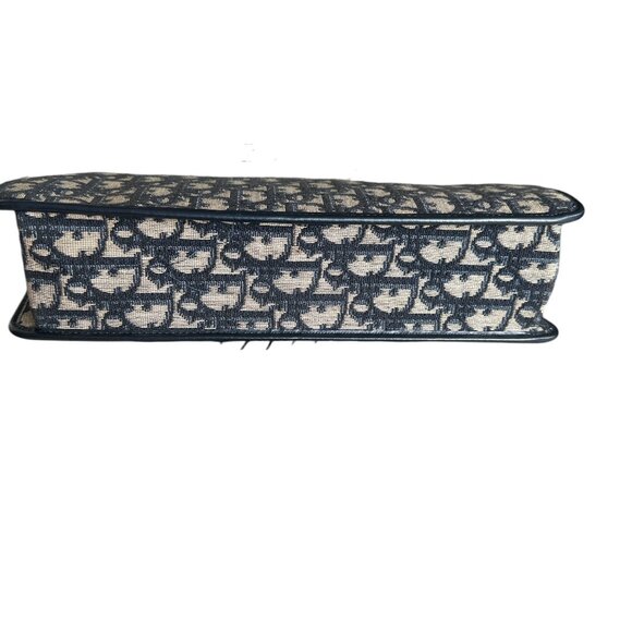Christian Dior Blue/Beige Canvas Clutch Bag - Picture 8 of 12